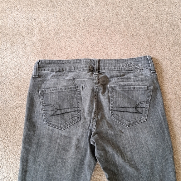 American Eagle Jeans 77 Straight Womens Denim Size 10 Grey - Picture 9 of 14